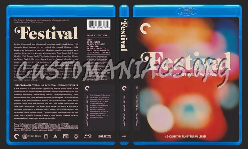 892 - Festival blu-ray cover