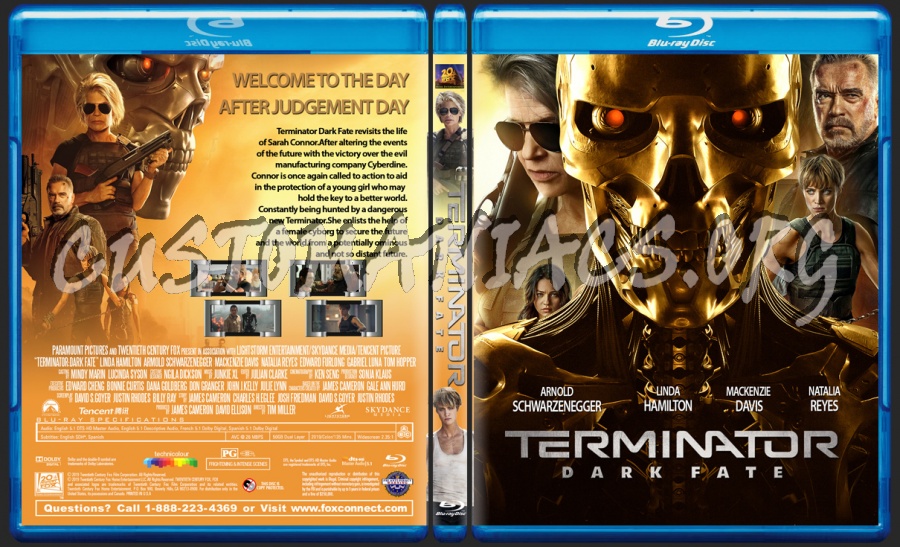 Terminator Dark Fate blu-ray cover