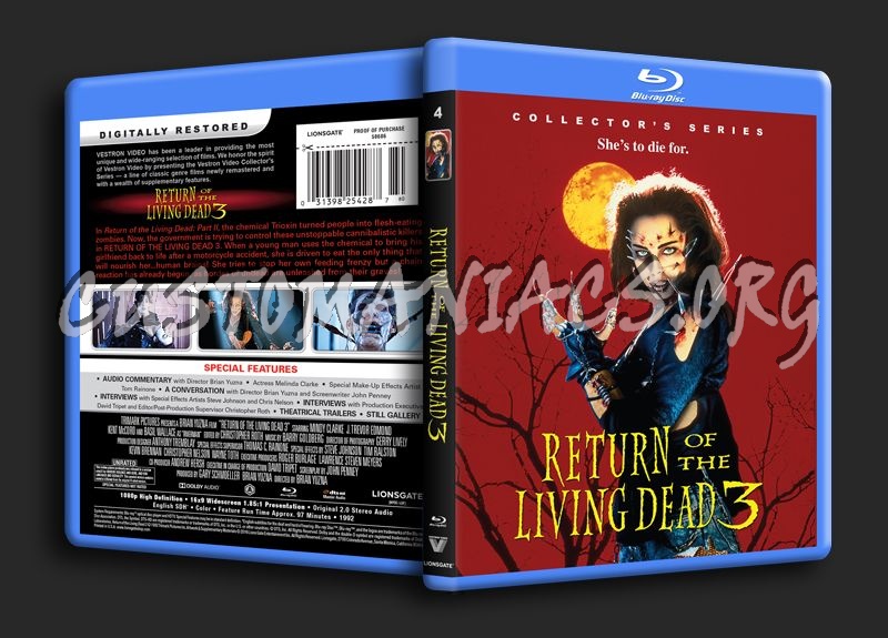 Return of the Living Dead 3 blu-ray cover