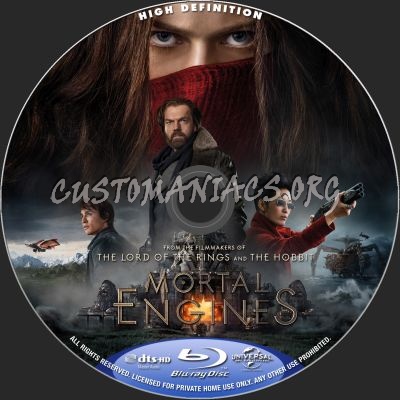 Mortal Engines blu-ray label