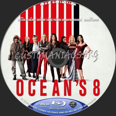 Ocean's Eight blu-ray label