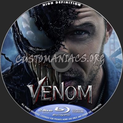 Venom blu-ray label
