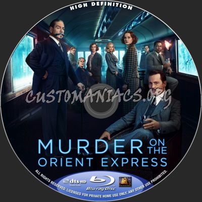 Murder On The Orient Express blu-ray label