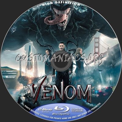 Venom blu-ray label