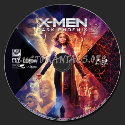 X Men Dark Phoenix blu-ray label