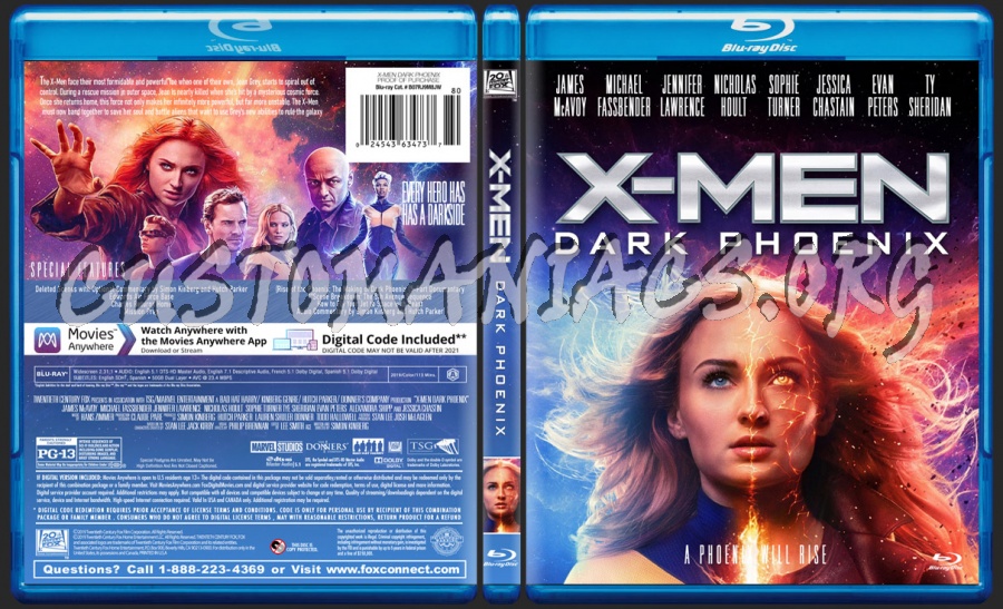 X Men Dark Phoenix blu-ray cover