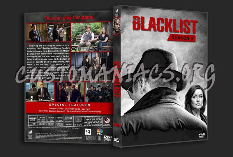 The Blacklist - Seasons 1-6 dvd cover