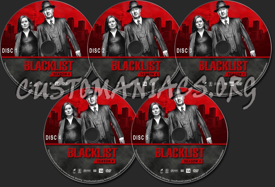 The Blacklist - Season 4 dvd label