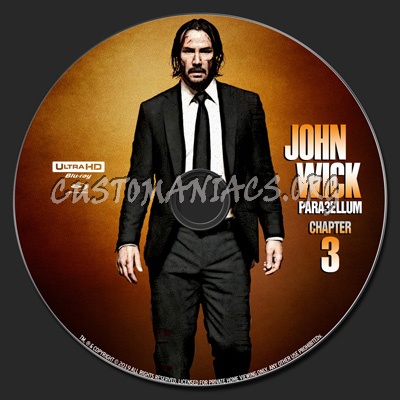 John Wick Parabellum blu-ray label