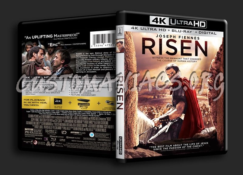 Risen 4K blu-ray cover