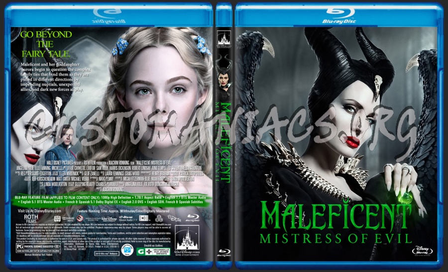 Maleficent: Mistress Of Evil (2019) blu-ray cover