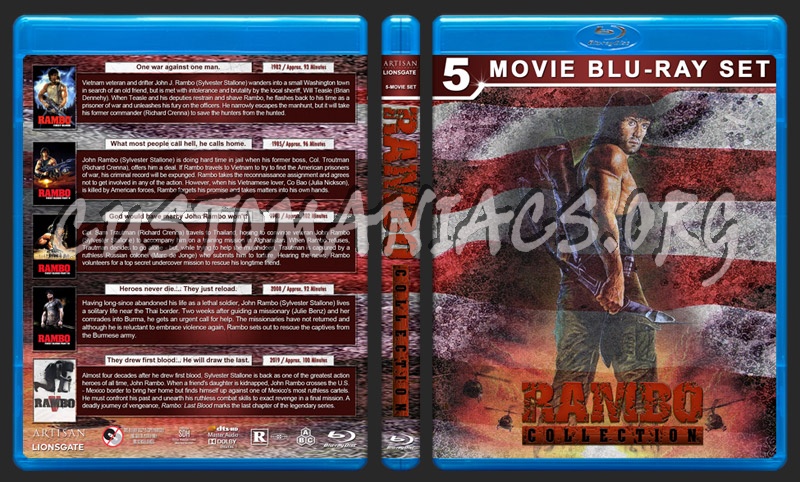 Rambo Collection (5) blu-ray cover