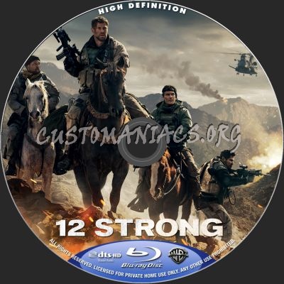 12 Strong blu-ray label