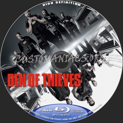 Den Of Thieves blu-ray label