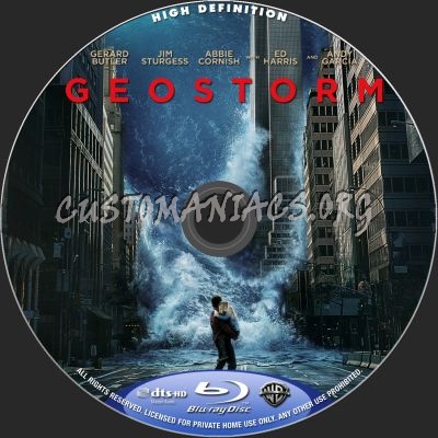 Geostorm blu-ray label