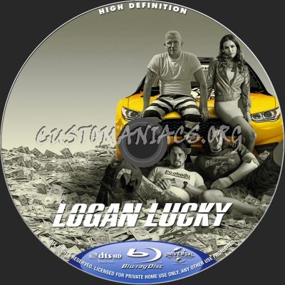 Logan Lucky blu-ray label