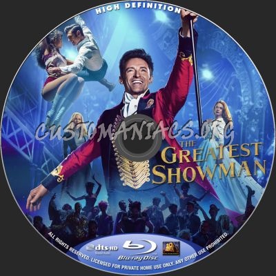 The Greatest Showman blu-ray label