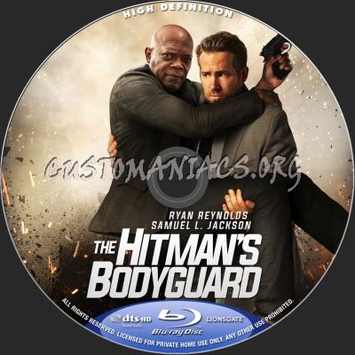 The Hitman's Bodyguard blu-ray label