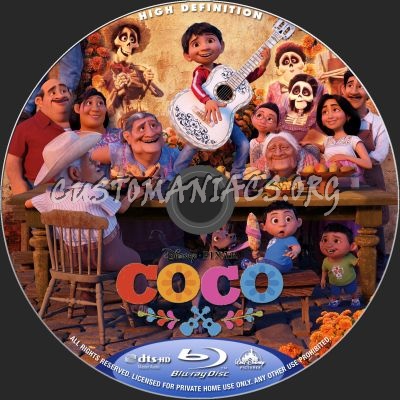 Coco blu-ray label