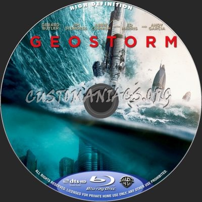 Geostorm blu-ray label