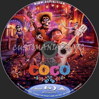 Coco blu-ray label