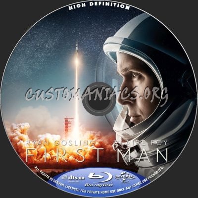 First Man blu-ray label