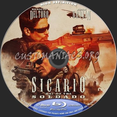 Sicario - Day Of The Soldado blu-ray label