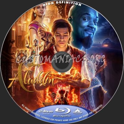 Aladdin (2019) blu-ray label