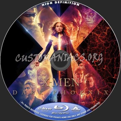 X-Men: Dark Phoenix blu-ray label