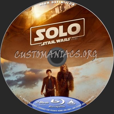 Solo - A Star Wars Story blu-ray label