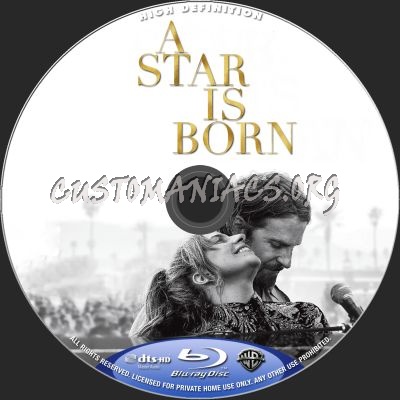 A Star Is Born (2018) blu-ray label