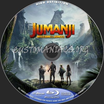 Jumanji - Welcome To The Jungle blu-ray label