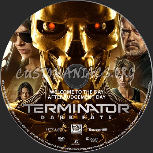 Terminator Dark Fate 2019 dvd label