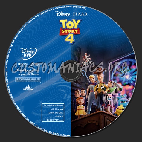 Toy Story 4 dvd label