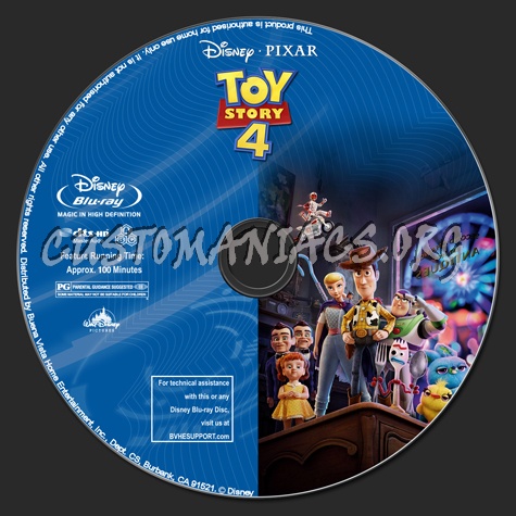 Toy Story 4 blu-ray label