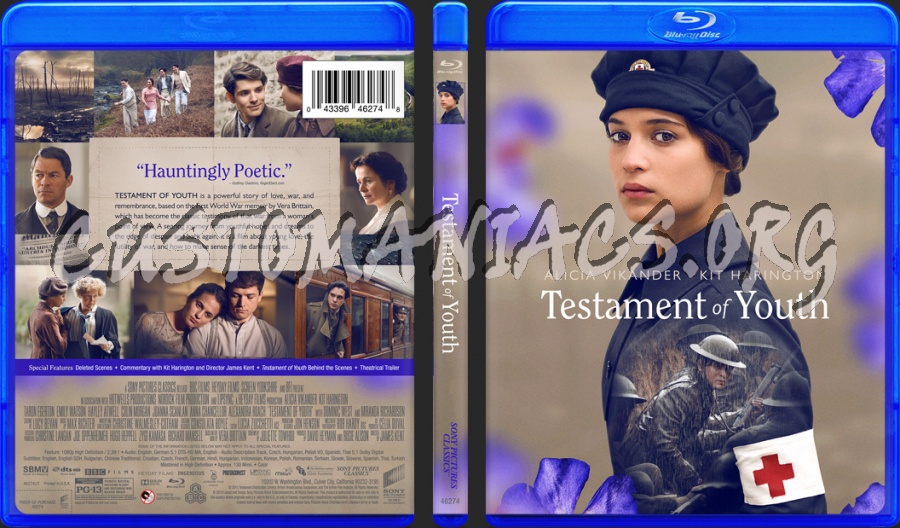 Testament of Youth (2014) blu-ray cover
