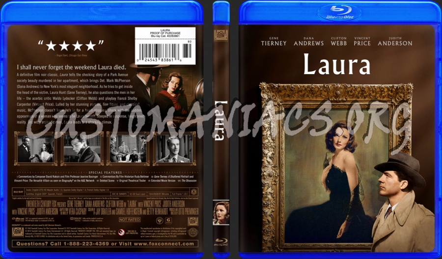 Laura (1944) blu-ray cover