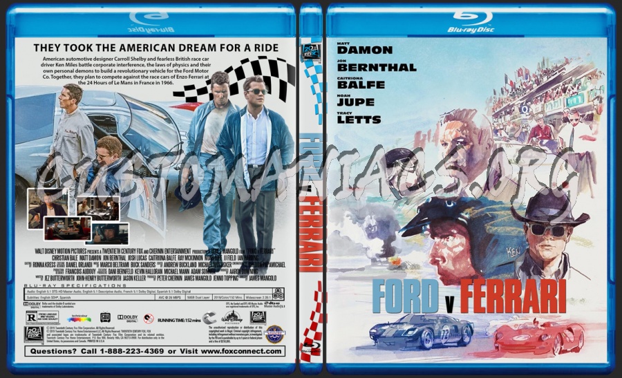 Ford v Ferrari 2019 blu-ray cover