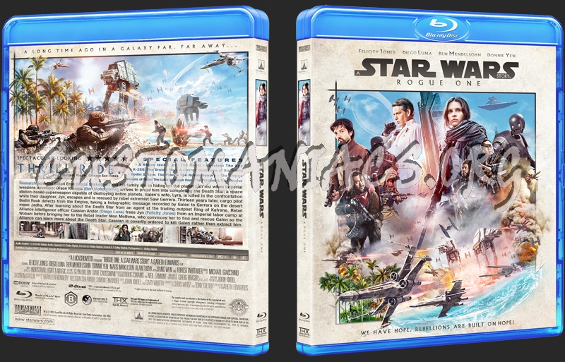 A Star Wars Story - Rogue One blu-ray cover