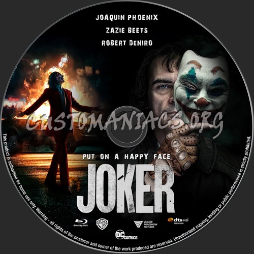 Joker 2019 blu-ray label