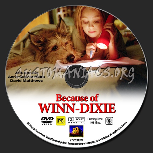 Because Of Winn-Dixie dvd label