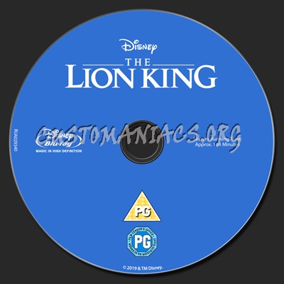 The Lion King blu-ray label