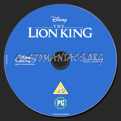 The Lion King blu-ray label
