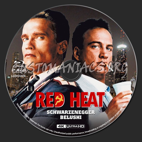 Red Heat (4K) blu-ray label