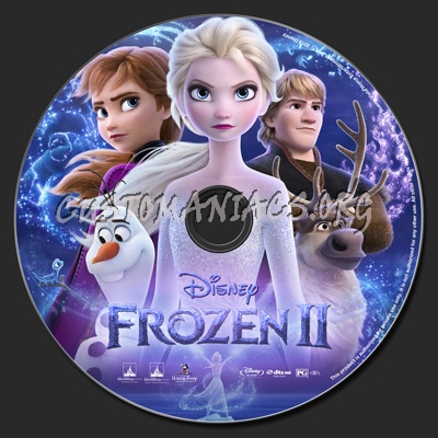 Frozen 2 blu-ray label