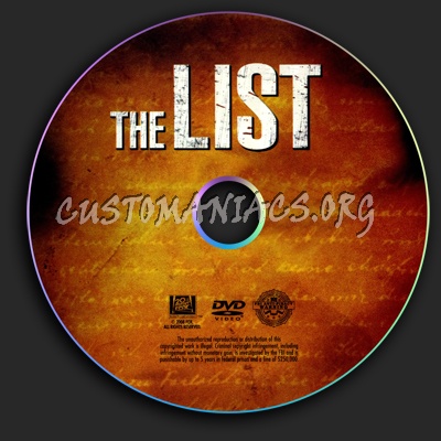 The List dvd label