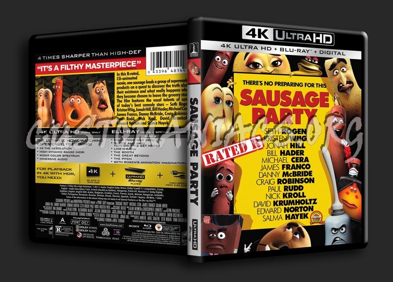 Sausage Party 4K blu-ray cover