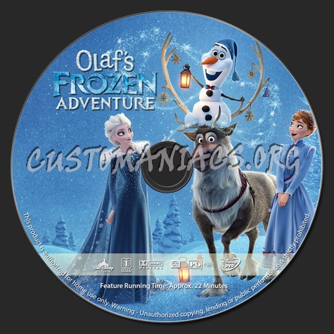 Olaf's Frozen Adventure dvd label