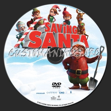 Saving Santa dvd label