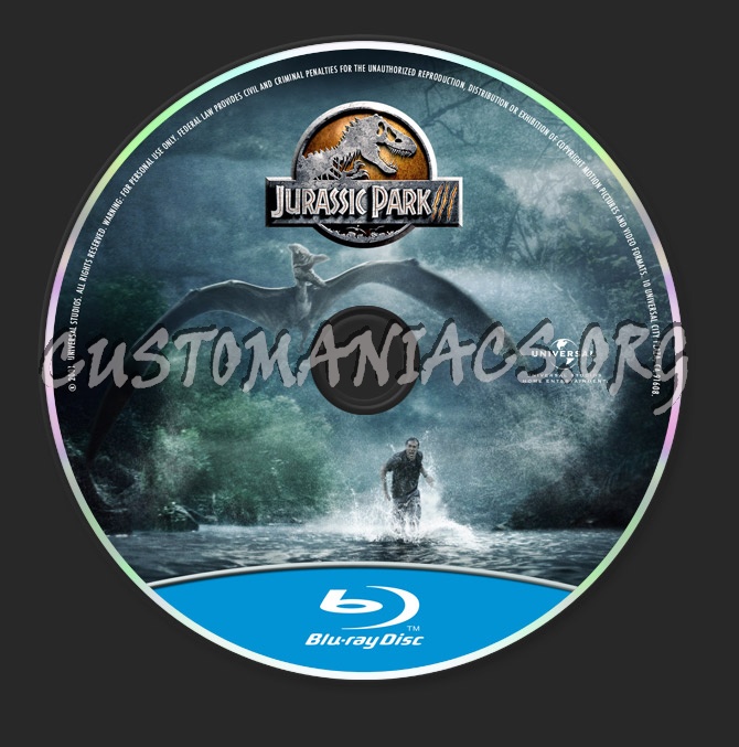 Jurassic Park 3 dvd label